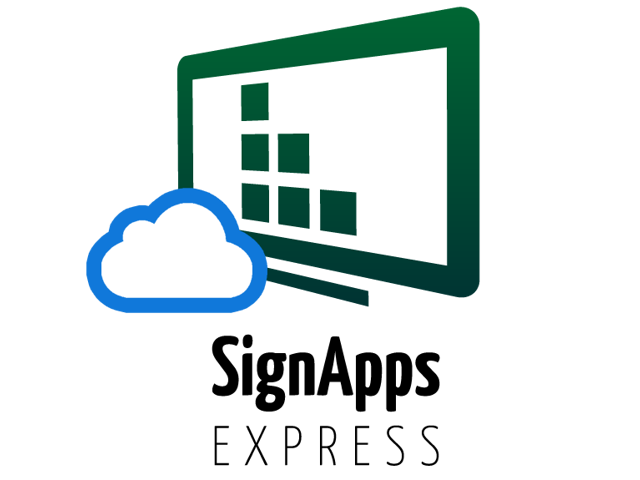 SignApps Express cloud update 1 year license. SignApps Express is the  easiest digital signage software to manage local networked devices. This  license extends its manageability over Internet. 