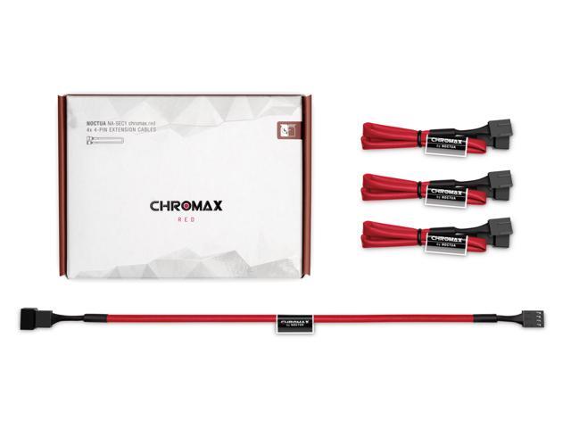 Noctua NA-SEC1 chromax.red, 3-Pin/4-Pin Extension Cables (30cm, Red)