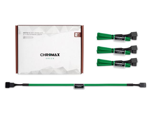 Noctua NA-SEC1 chromax.green, 3-Pin/4-Pin Extension Cables (30cm, Green)
