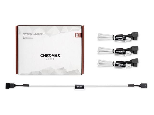 Noctua NA-SEC1 chromax.white, 3-Pin/4-Pin Extension Cables (30cm, White)