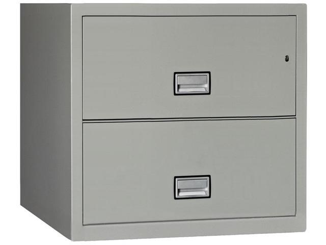 Phoenix Lateral 31 Inch 2 Drawer Fireproof File Cabinet Light