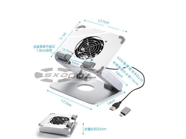Tablet computer cooling bracket desktop with fan game silent ipad support  frame installed water-cooled folding lifting live broadcast lazy aluminum  alloy chase online class Video Stands phone Mounts 