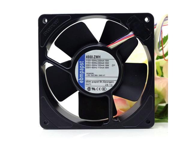Cooling fan TYP 4660ZWH 12CM 115V 230V dual voltage metal high temperature fan