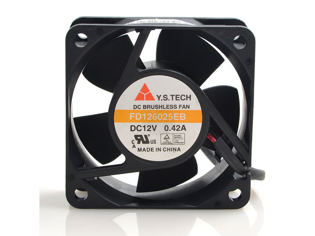 Ventola Di Raffreddamento 60mm 12V 0.42A &ndash; 60x60x25mm &ndash; 1PZ FD126025EB (Generica)