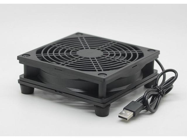 Router Cooling Fan DIY PC Cooler TV Box Wireless Silent Quiet DC 5V USB power 120mm fan 120x25mm 12CM W/Screws Protective net
