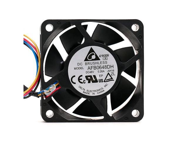 Two Ball Bearing for Delta fan 48V Server fan 6025 0.26A AFB0648DH 6CM 4Pin
