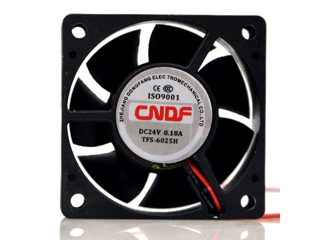 1 PCS CNDF Fan TFS-6025H DC 24V  0.18A 6CM 6025 2 PIN