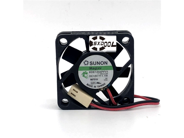 SUNON KDE1204PFV1 40mm Fan - 40x40x10mm, 12V, 2-Pin - New Old Stock