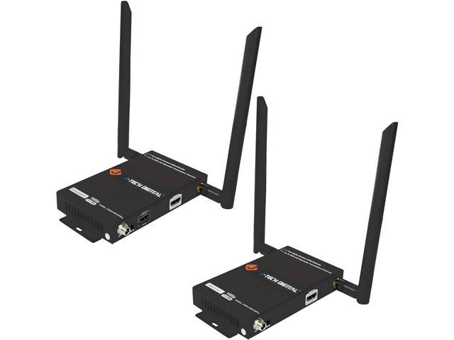 J-Tech Digital FHD 1X2 Wireless HDMI Extender 200' Dual Antenna Supporting Full HD 1080p with HDMI Loop Output IR Passthrough [JTECH-WEX200V3]