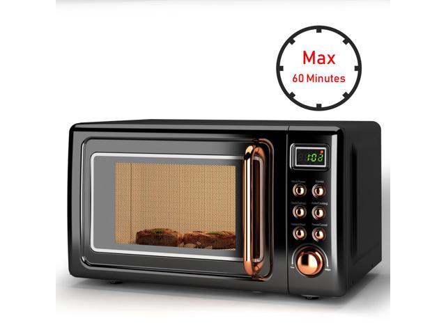 Costway 0.7Cu.ft Retro Countertop Microwave Oven 700W LED Display