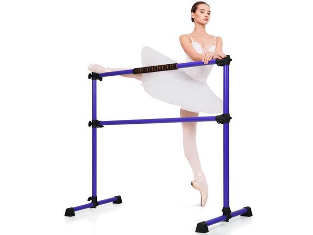 Goplus 4ft Portable Ballet Barre Freestanding Adjustable Double Dance ...