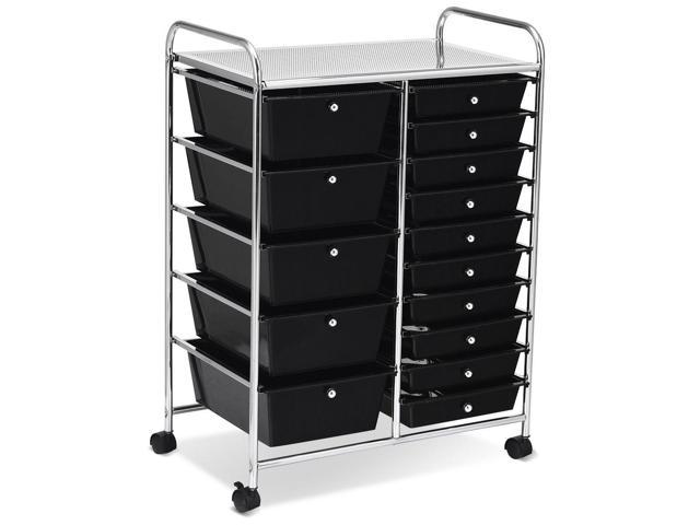 Details about   15 Drawer Rolling Organizer Cart Utility Storage Tools Scrapbook Paper Multi-Use 