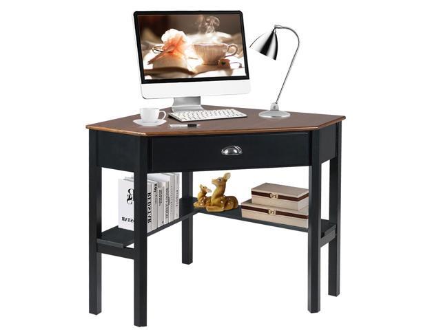Costway Triangle Computer Desk Corner Office Desk Laptop Table w ...
