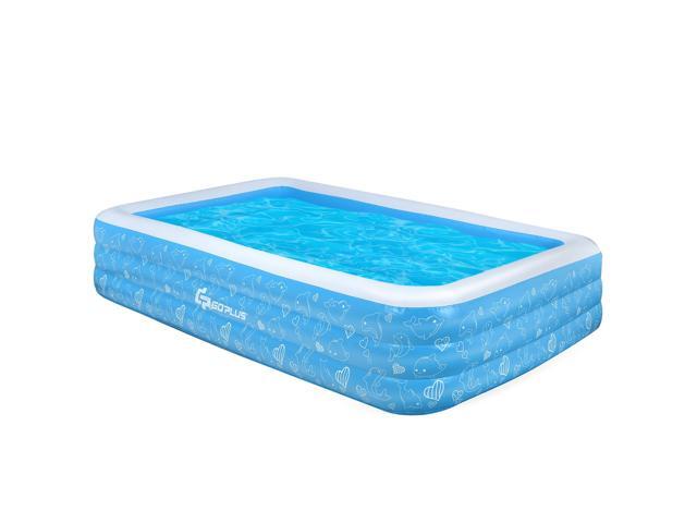 Goplus Inflatable Swimming Pool 120'' x 72'' x 22'' Full-Sized Family Swimming Pool