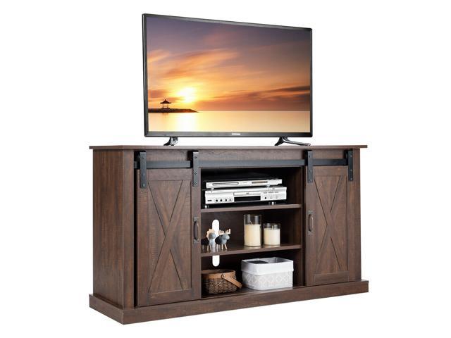 Tv Stand Sliding Barn Door Media Center Console Cabinet For Tv S