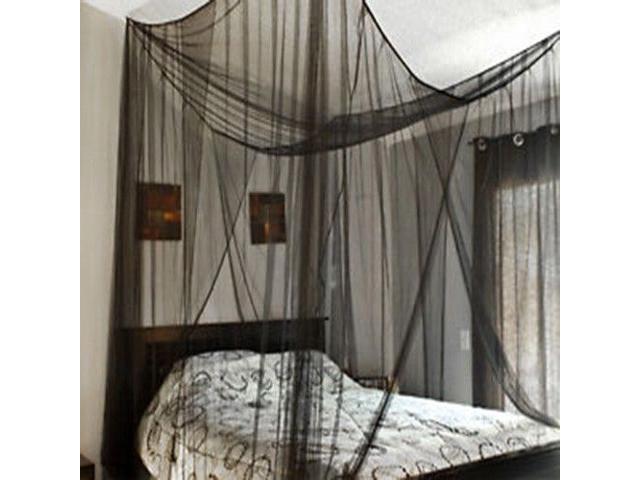 4 Corner Post Bed Canopy Cover Mosquito Net Full Queen King Size Outdoors Net