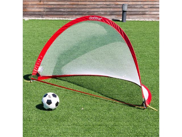 Set Of 2 Portable 6 Pop Up Soccer Goals Set For Backyard W