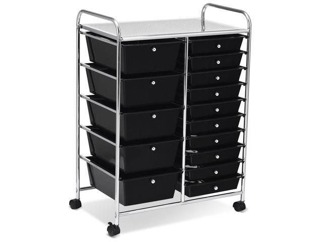 15 Drawer Rolling Organizer Cart Utility Storage Tools Scrapbook