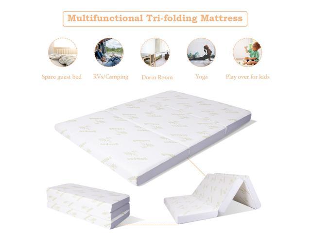 6 Queen Size Tri Folding Memory Mattress Sofa Bed Guests Floor