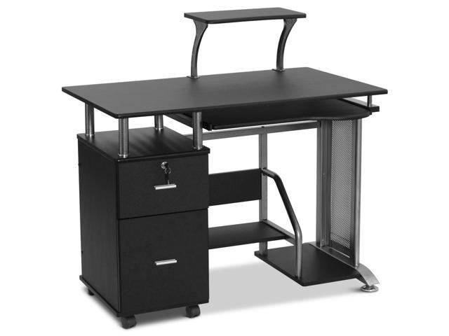 Computer Desk Pc Laptop Table Workstation Home Office Furniture W Printer Shelf Newegg Com
