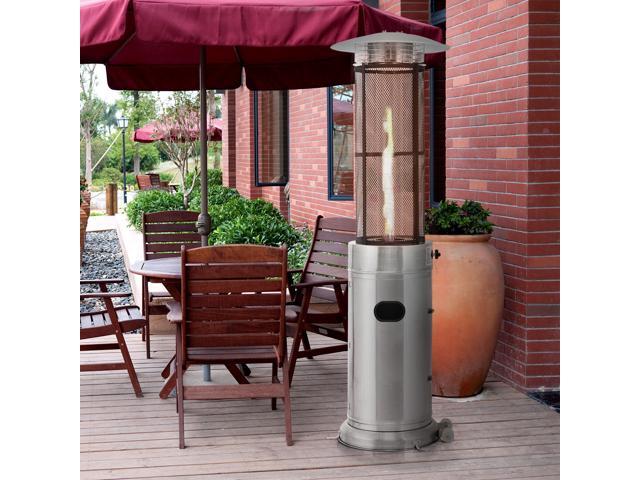 41000 Btu Patio Heaters Stainless Steel Round Propane Glass Tube