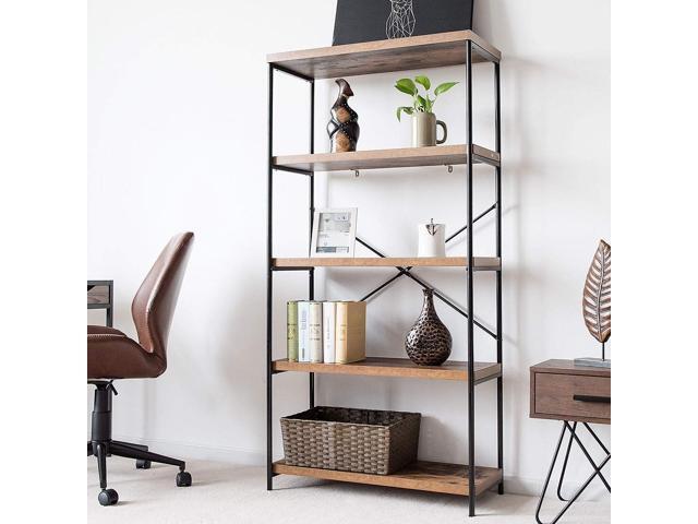 Multipurpose Open Bookcase Industrial Shelving Display Rack Storage Organizer