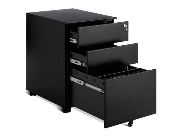 3 Drawer Filing Cabinet Locking Pedestal Under Desk Home Office W