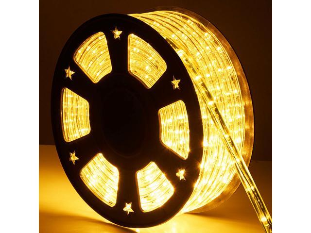 100 2 Wire Led Rope Light Christmas Decorative Party In Outdoor 110v Warm White Newegg