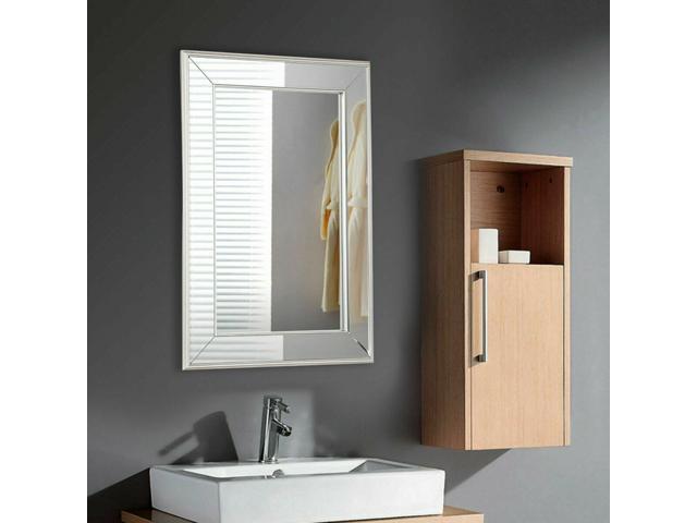 24 X 36 Large Flat Framed Wall Mounted Mirror 3 Inch Edge Large Flat Framed Wall Mounted Mirror