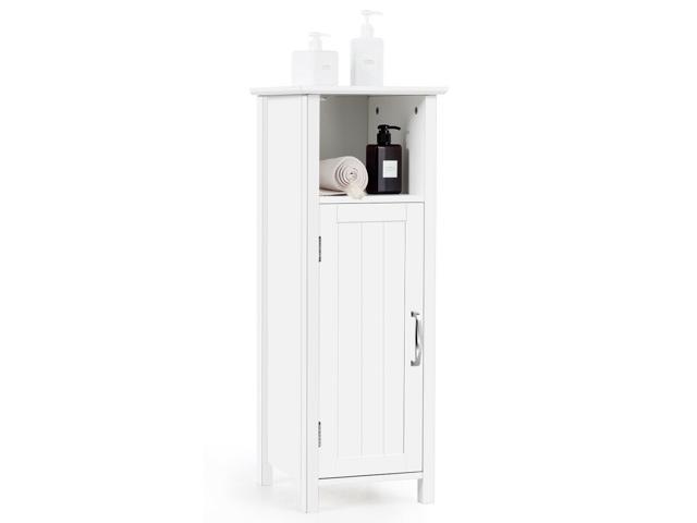 Bathroom Floor Storage Cabinet Free Standing W Single Door Adjustable Shelf Newegg Com