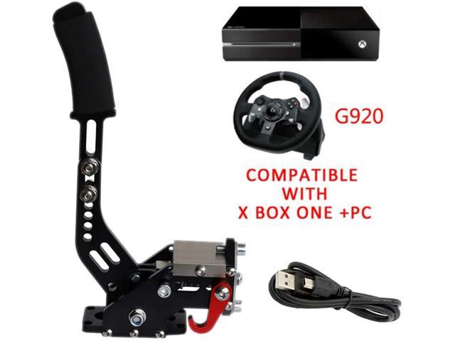 Obokidly Upgrade 2-in-1 USB Handbrake Support G920 Compatible with Xbox ONE  PC for Simracing Game Sim Rig (Black-for G920(Not Including Fixture))  Nintendo DS Accessories