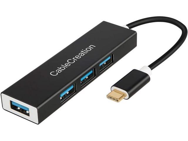 USB C Hub, CableCreation USB Type C to 4 USB 3.0 Port Adapter, Compatible with MacBook Pro 2018, XPS 13/15, Yoga 920, USB Flash Drives, Mouse, Keyboard, Mobile HDD, Small Size