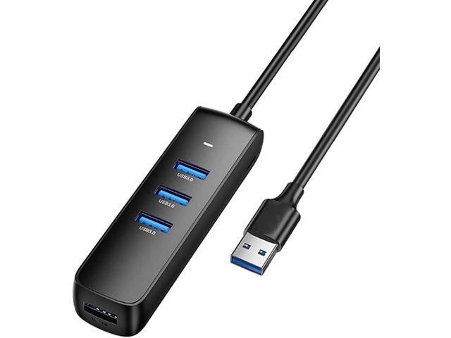 Zopsc 4-in-1 USB C Hub USB 3.0 Splitter Docking Station 4-Port Multipurpose Laptop Accessory for Expansion Black 