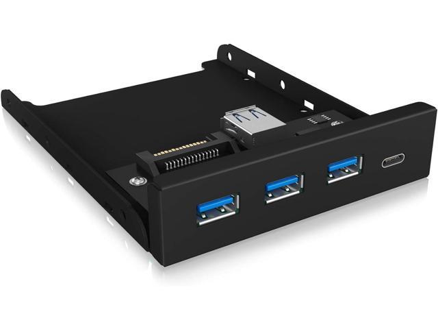 Icy USB 3.0 Front Panel Black IB-HUB1418-i3 USB Gadgets - Newegg.com