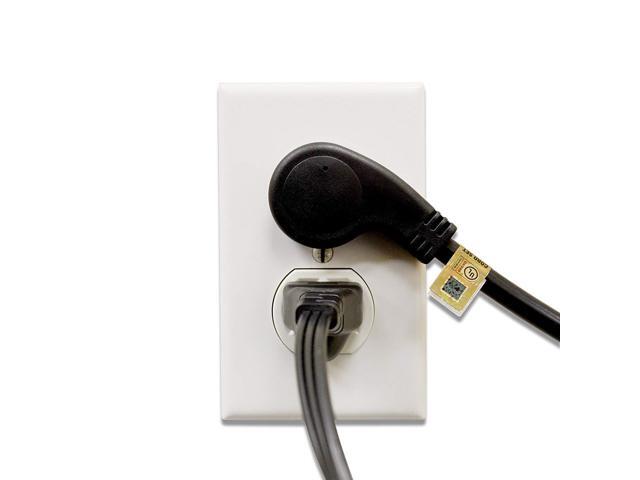 6 Feet Power Cable NEMA 5-15P to Angled IEC C13 Cable Matters 2-Pack 16 AWG Low Profile Right Angle Power Cord