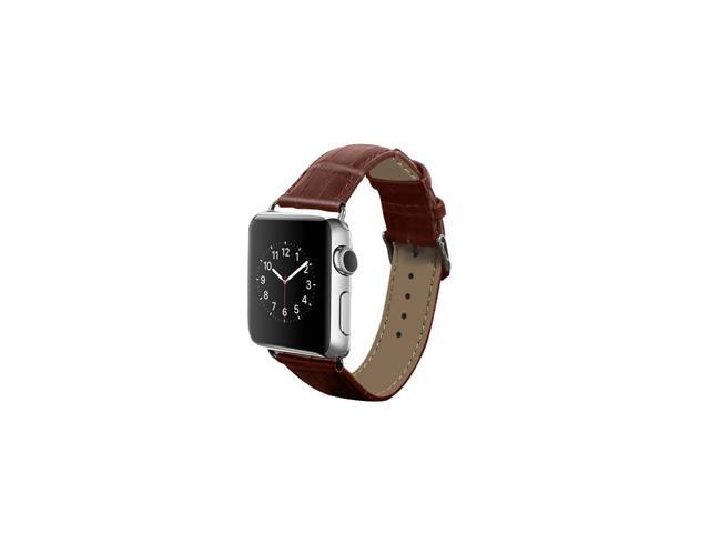 iPM Crocodile Leather Band for Apple Watch - 42mm - Brown - Newegg.com