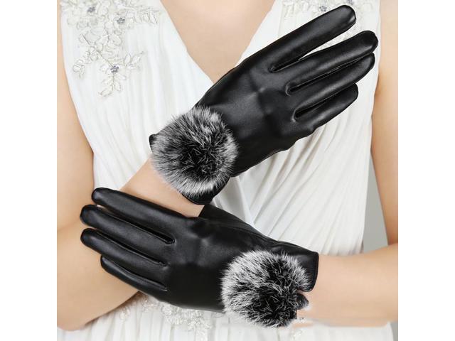 leather snow gloves