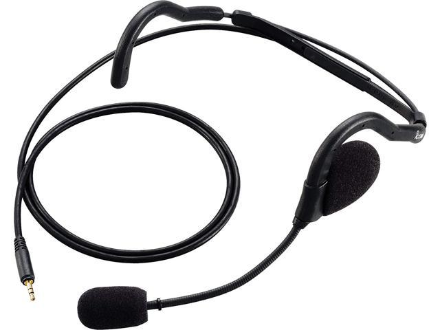 behind the head headphones with microphone