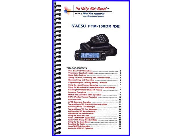 Nifty! Ham Radio Mini-Manual for the Yaesu FTM-100DR / DE - Newegg.com