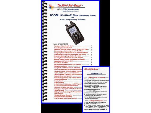 Icom IC-7610 Mini-Manual by Nifty Accessories 