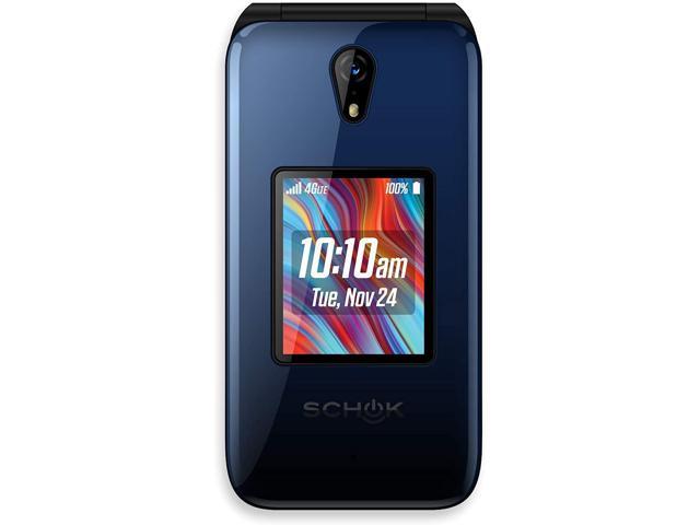 Schok Classic Flip Unlocked GSM Phone - Blue / Red