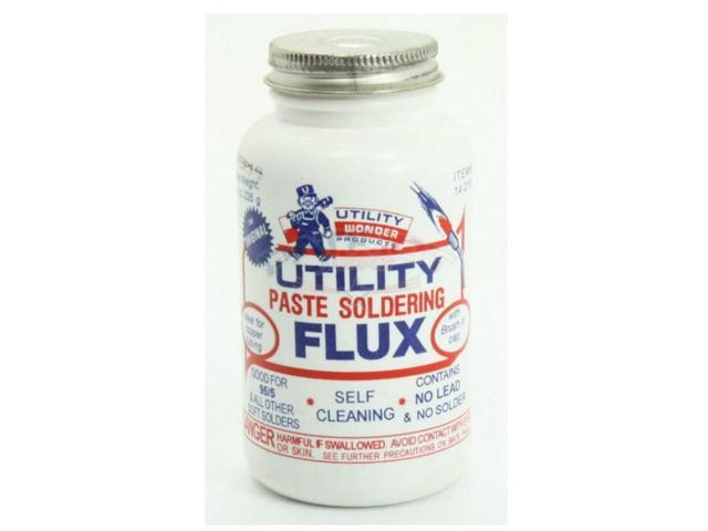 Utility Wonder 14-206 8oz Self Cleaning Soldering Flux With Brush Top