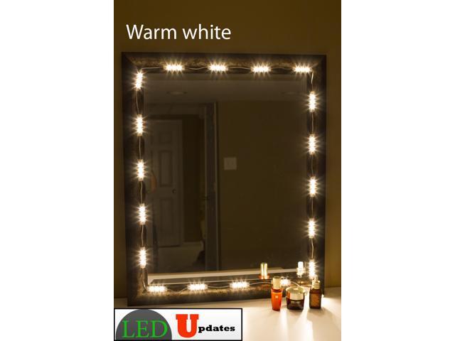 MAKE UP MIRROR LED LIGHT WARM WHITE COLOR WITH DIMMER /& UL POWER ADAPTER