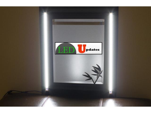 2x Professional Series Make Up Mirror White Led Light For Makeup Dimmer Built In With Ul Power Supply