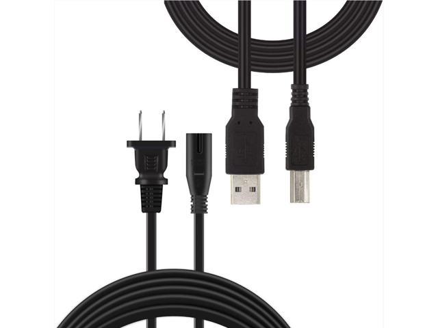 USB Cable for EPSON WF-3640 WF-7510 WF-7520 WF-7610 WF-7620 ABLEGRID Power Cord 