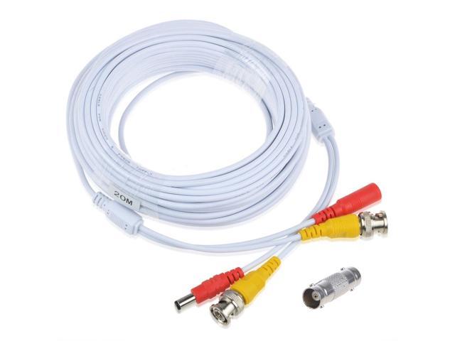 4X 20M BNC Video Lead Power Cable for Security CCTV Camera DVR Video Recorder 