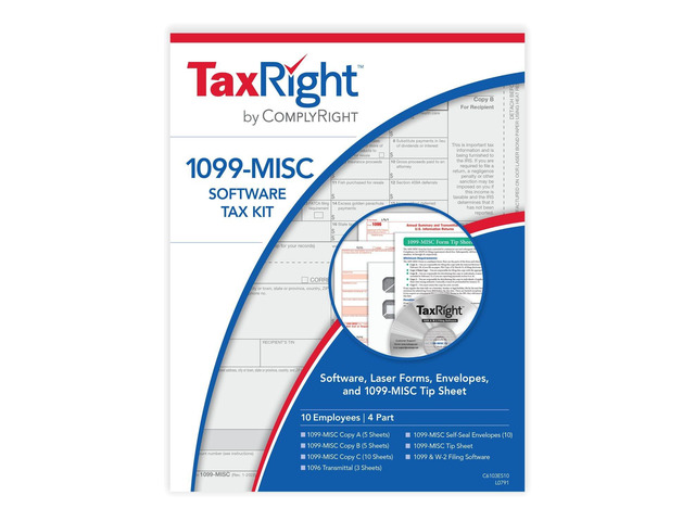 Misc Kit 4-Part 1099-MISC Kits with TaxRight Software (10 Employees) - Newegg.com