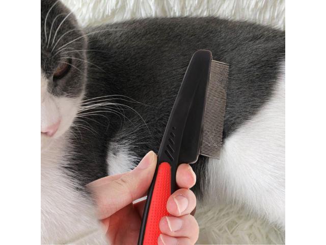 Pet Grooming Comb Teeth Shedding Hair Flea Lice Removal Brush