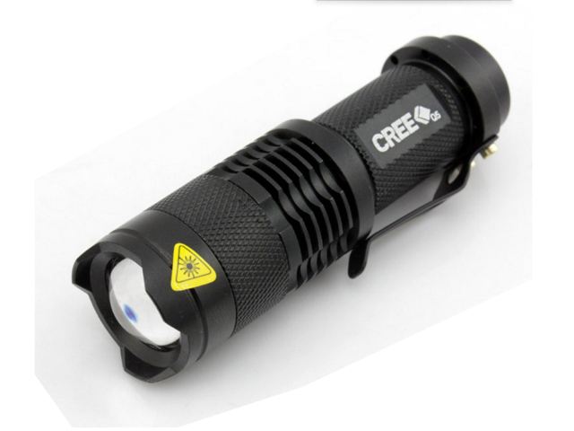 5 Pack Mini Flashlights LED Torch 300lm Adjustable Focus Zoomable Q5 Cree Tactical Light