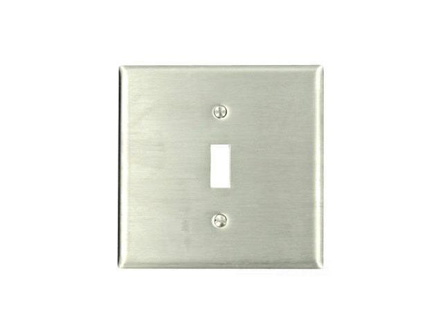 Stainless Steel Device Mount Leviton 84040-40 2-Gang 1-Toggle Centered Device Switch Wallplate Stainless Steel Device Mount Leviton 84040-40 2-Gang 1-Toggle Centered Device Switch Wallplate
